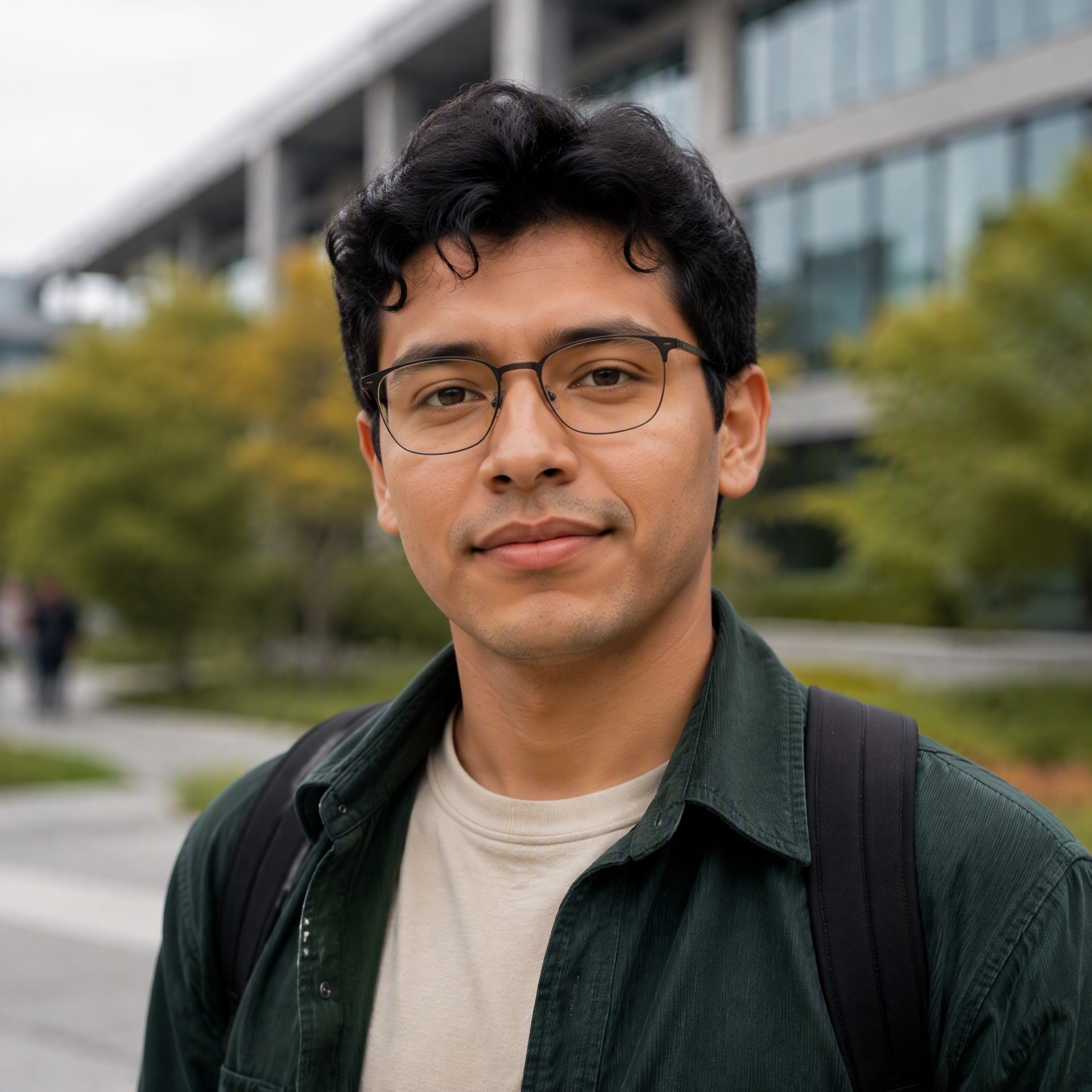 Second fictional Mexican international student on a contemporary campus in China